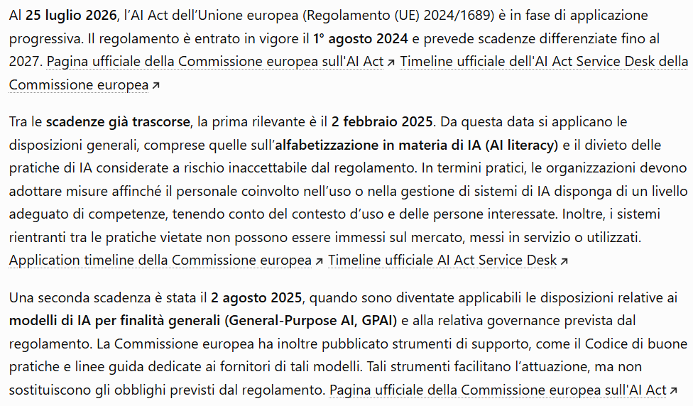 ChatGPT Free ricostruisce il calendario dell’AI Act senza il Regolamento UE 2026/1744