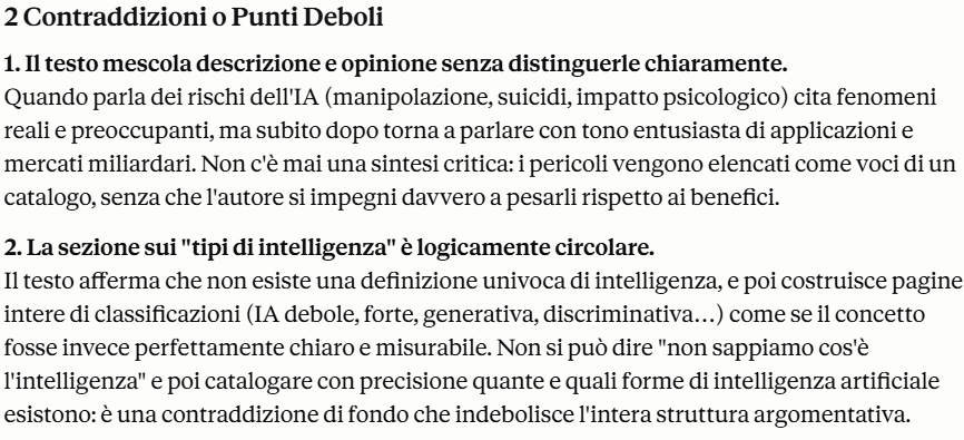 Risposta Claude sintesi articolo Wikipedia intelligenza artificiale
