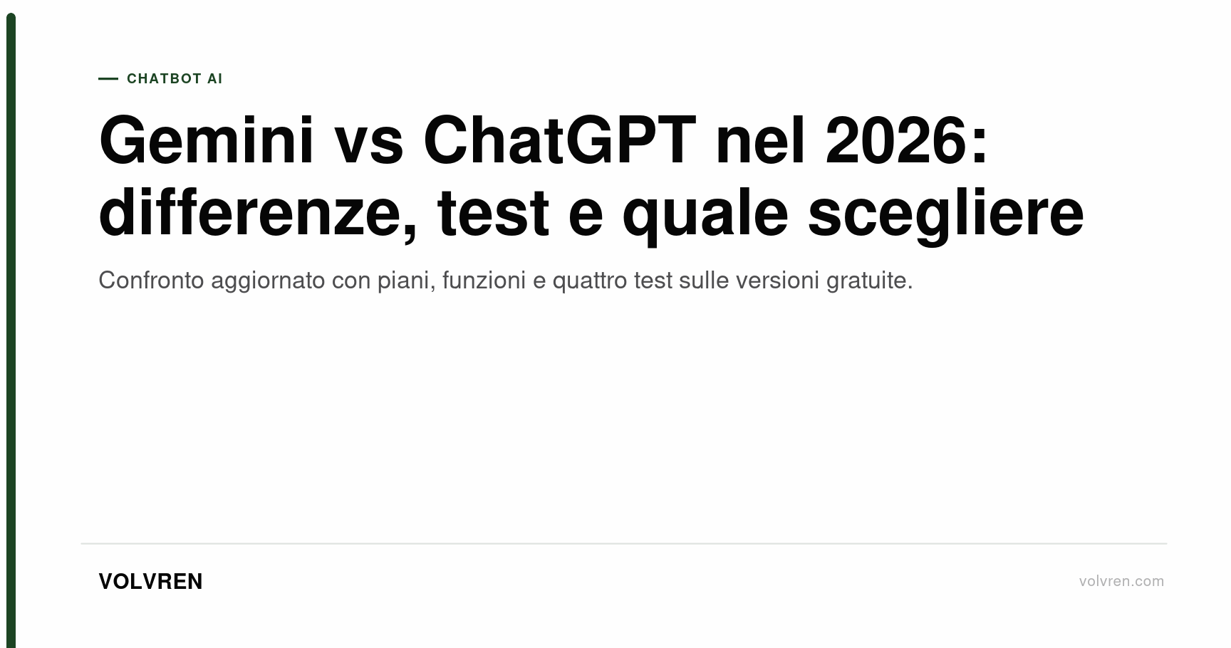 Gemini vs ChatGPT nel 2026: differenze, test e quale scegliere