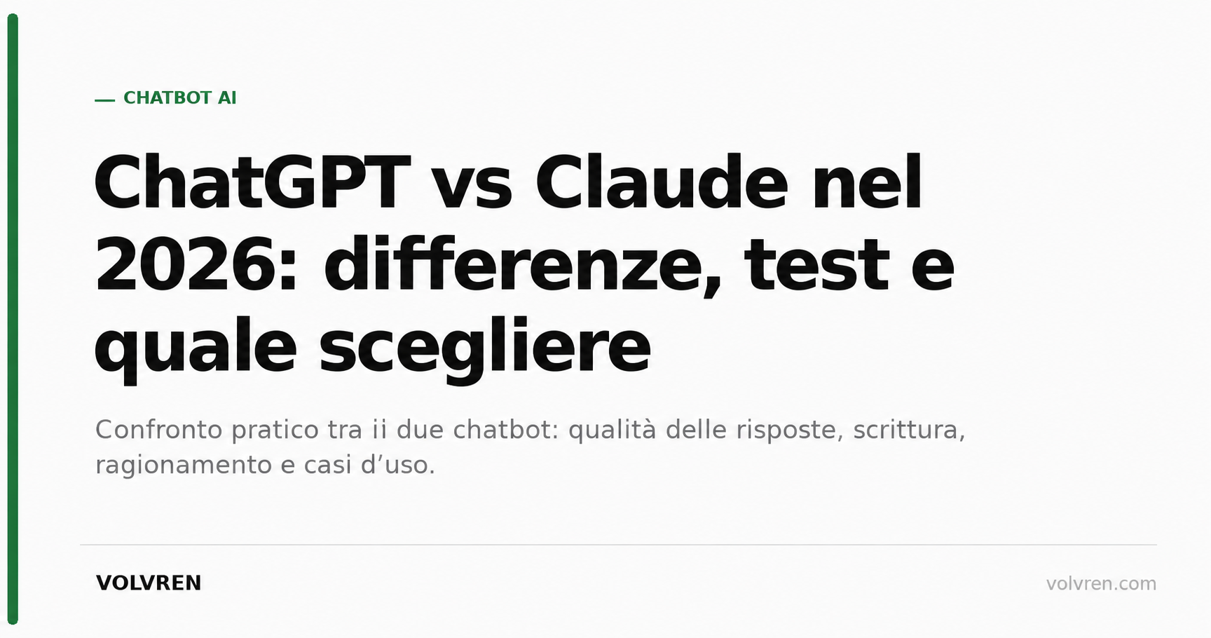 ChatGPT vs Claude 2026: qual è il migliore? Test reali